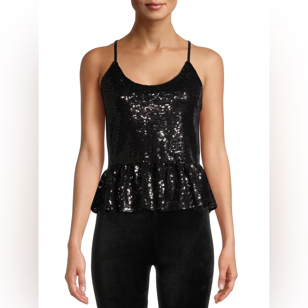 NWT Sequin Peplum Top